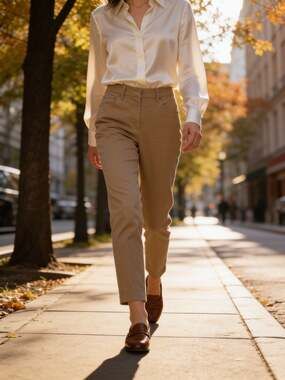 Levi's Women's Boyfriend Tan Khaki Cotton Blend Casual Pants Size 30